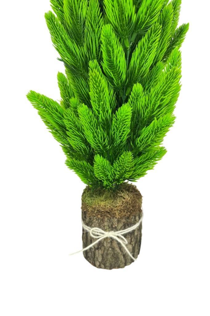 Yapay Çiçek Kütük Saksıda Çam Ağacı 50cm