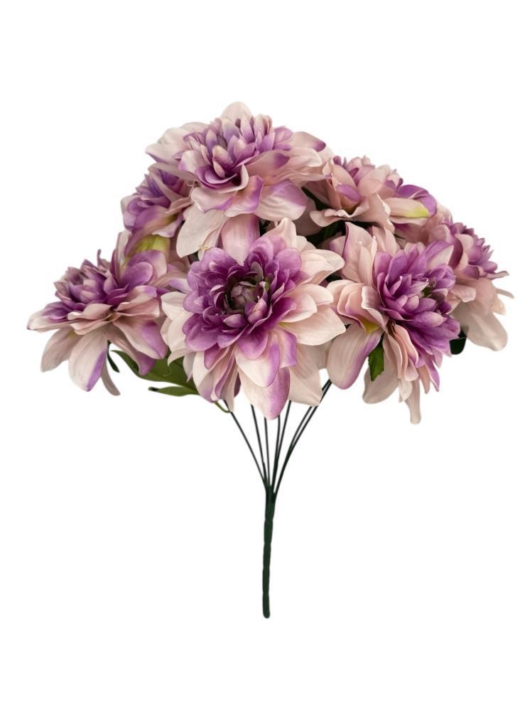 Yapay Çiçek Lila 7li Yıldız Çiçeği Demeti 40*30cm