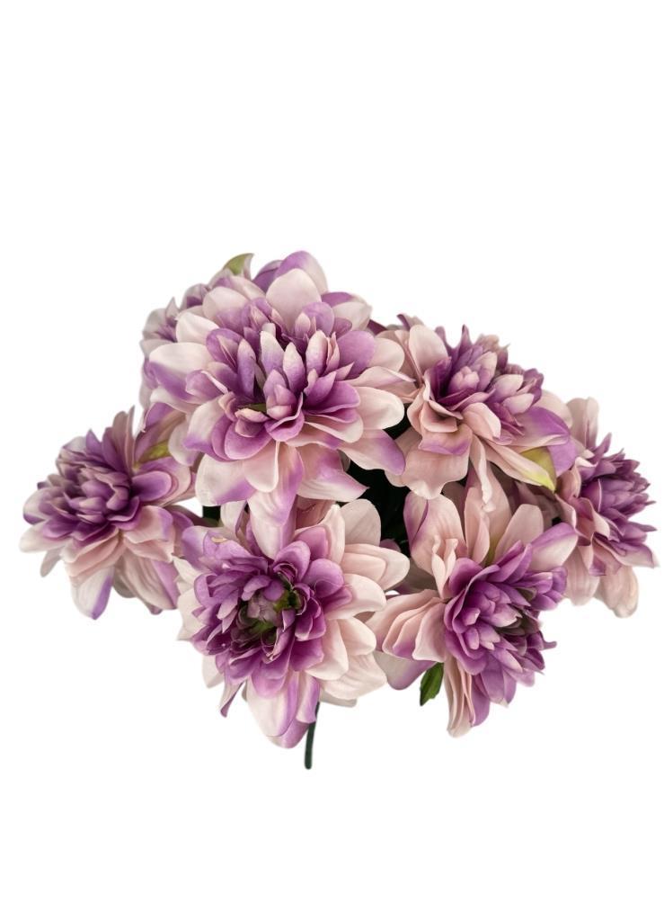 Yapay Çiçek Lila 7li Yıldız Çiçeği Demeti 40*30cm