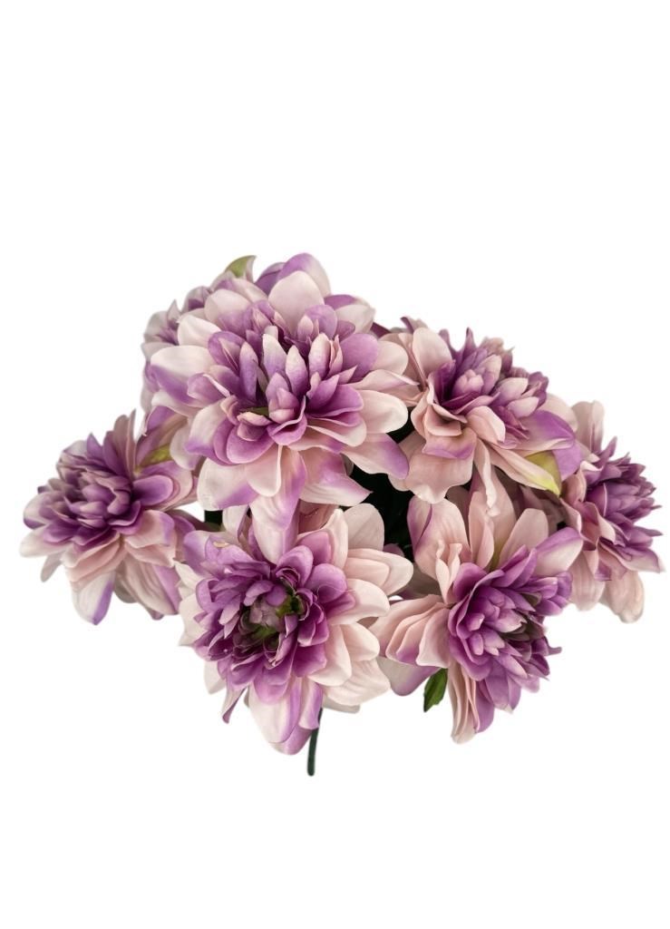 Yapay Çiçek Lila 7li Yıldız Çiçeği Demeti 40*30cm