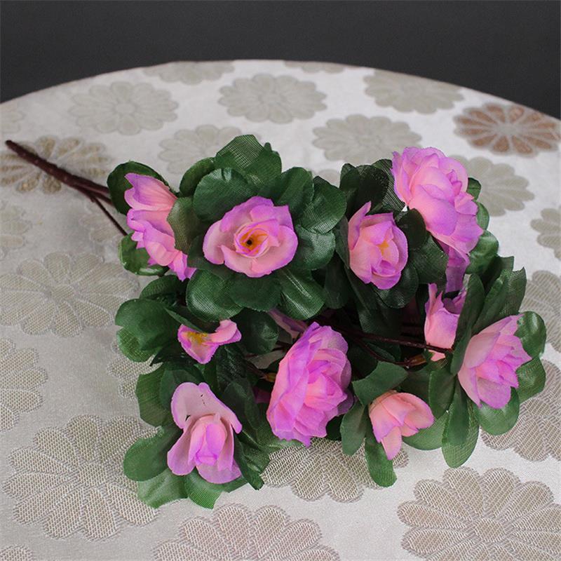 Yapay Çiçek Lila Açık Açelya Demeti 7 Dallı 33*20cm