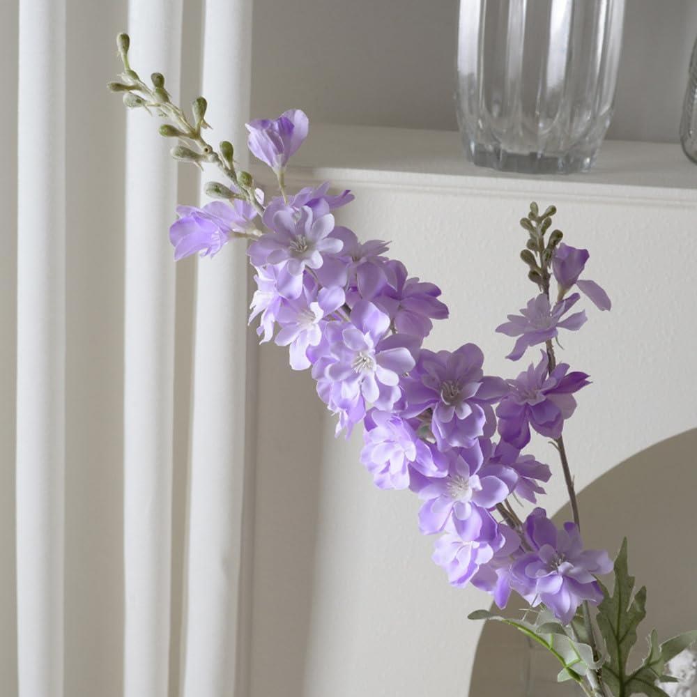 Yapay Çiçek Lila Sümbül Tek Dal Tomurcuklu 85*15cm Kumaş Çiçek Uzun Dal