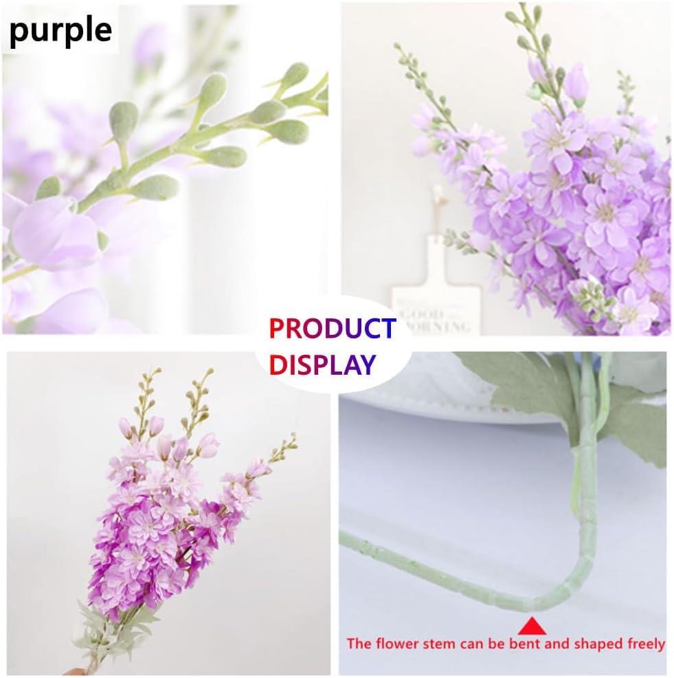 Yapay Çiçek Lila Sümbül Tek Dal Tomurcuklu 85*15cm Kumaş Çiçek Uzun Dal