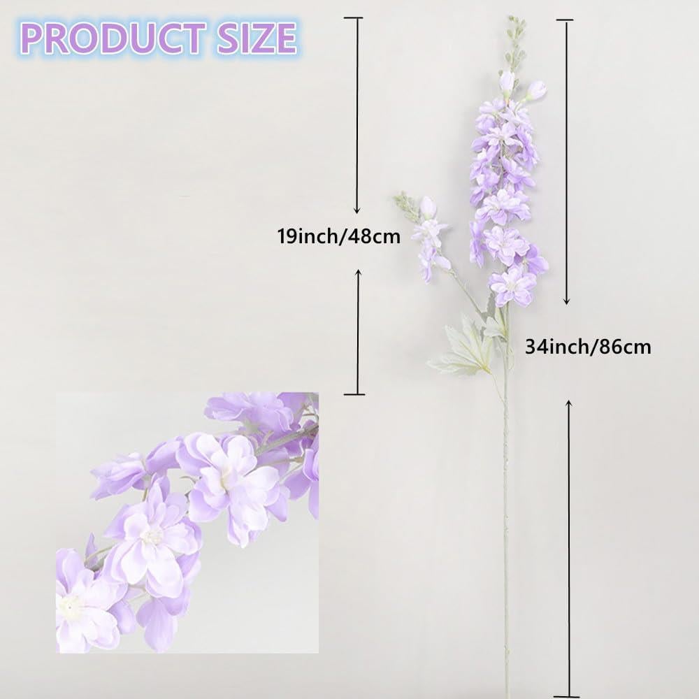 Yapay Çiçek Lila Sümbül Tek Dal Tomurcuklu 85*15cm Kumaş Çiçek Uzun Dal