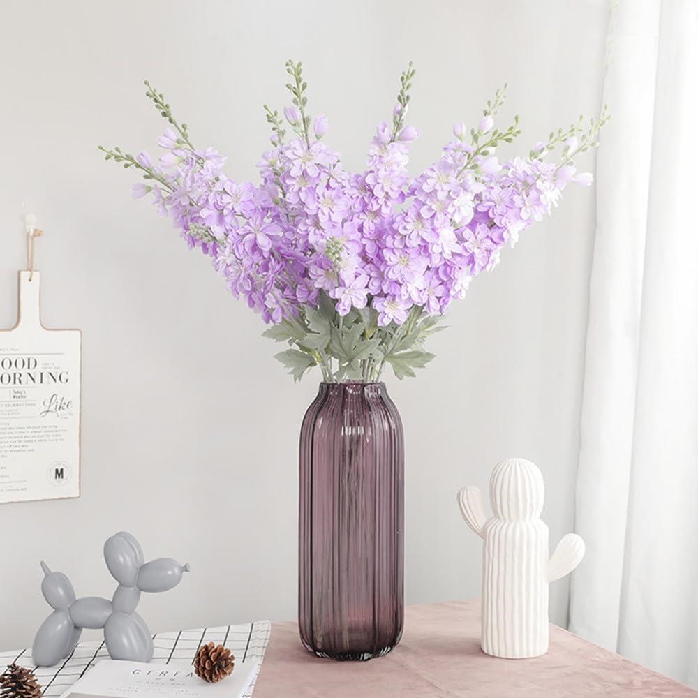 Yapay Çiçek Lila Sümbül Tek Dal Tomurcuklu 85*15cm Kumaş Çiçek Uzun Dal