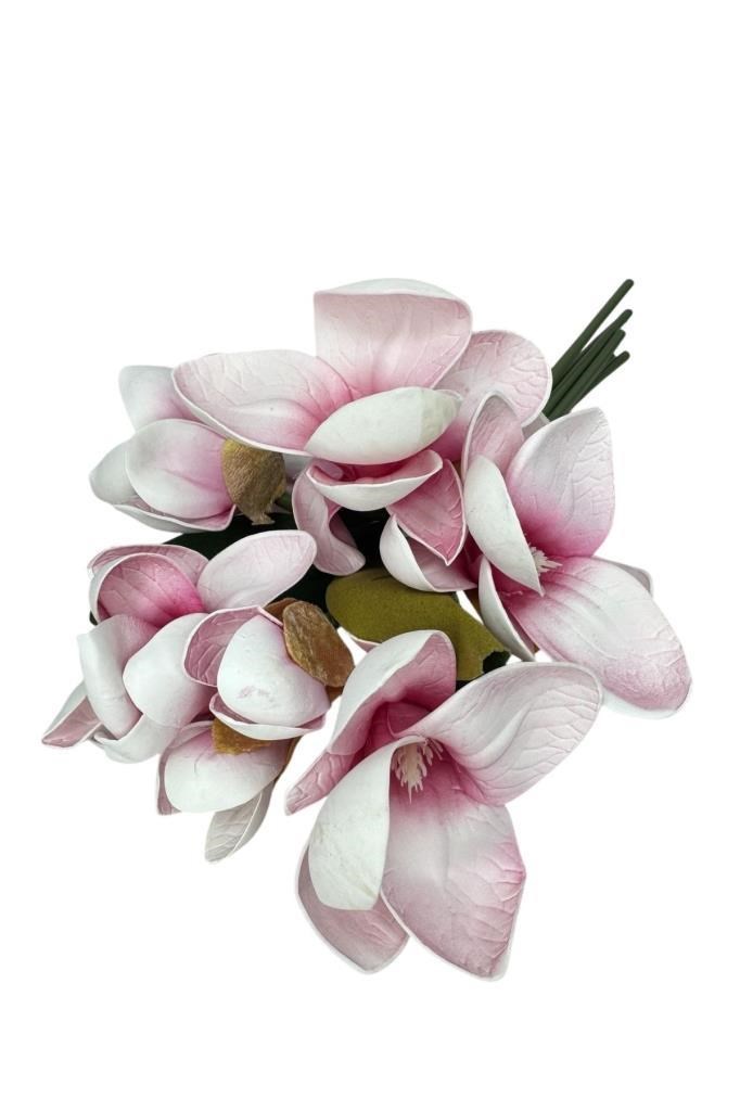 Yapay Çiçek Manolya Letex Eva Magnolia 33cm Pembe Koyu