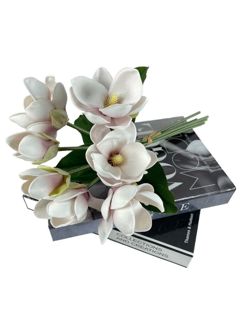 Yapay Çiçek Manolya Letex Eva Magnolia 33cm Pudra Uçuk Lila