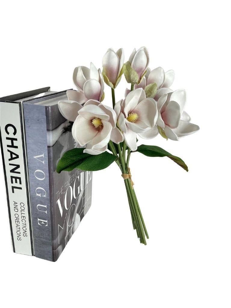 Yapay Çiçek Manolya Letex Eva Magnolia 33cm Pudra Uçuk Lila