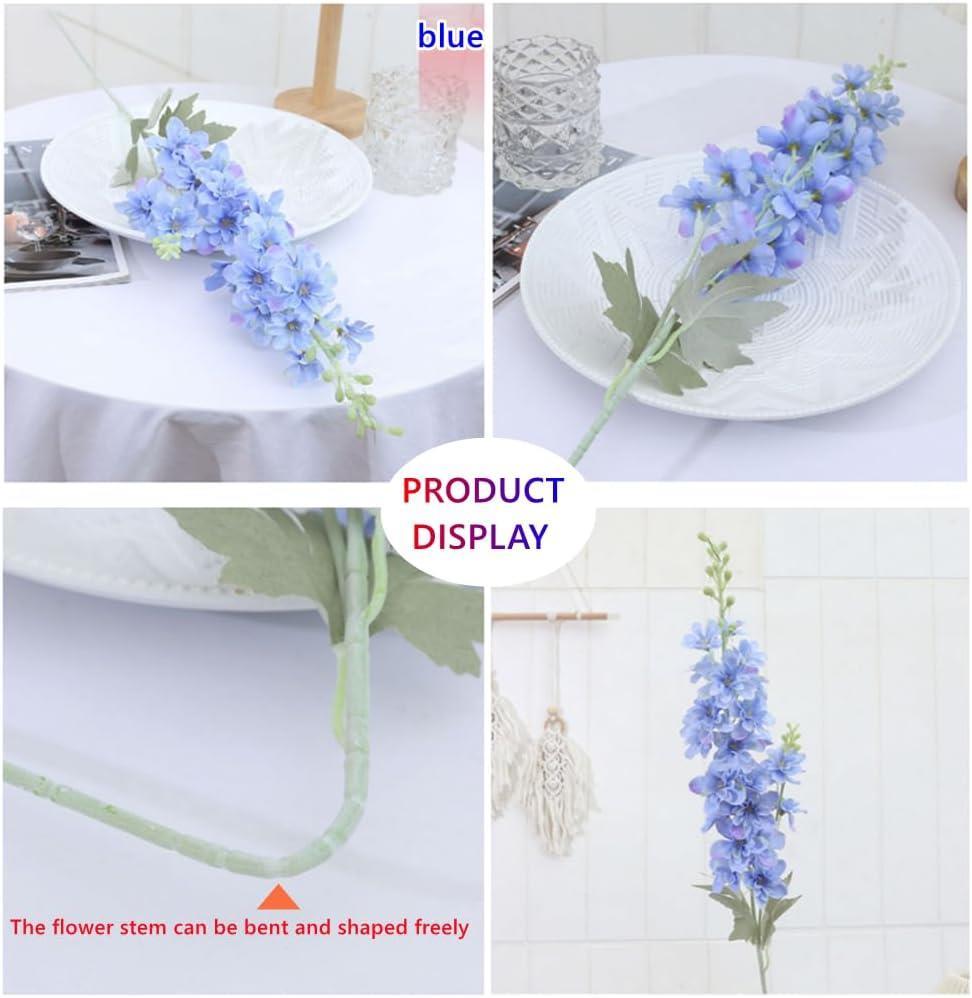 Yapay Çiçek Mavi Sümbül Tek Dal Tomurcuklu 85*15cm Kumaş Çiçek Uzun Dal