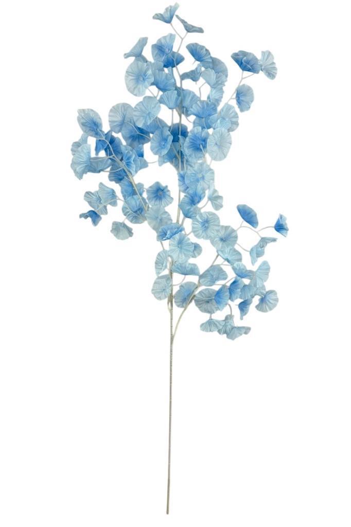 Yapay Çiçek Mavi Zambak Tek Dal 90*35cm Kumaş Çiçek Uzun Dal