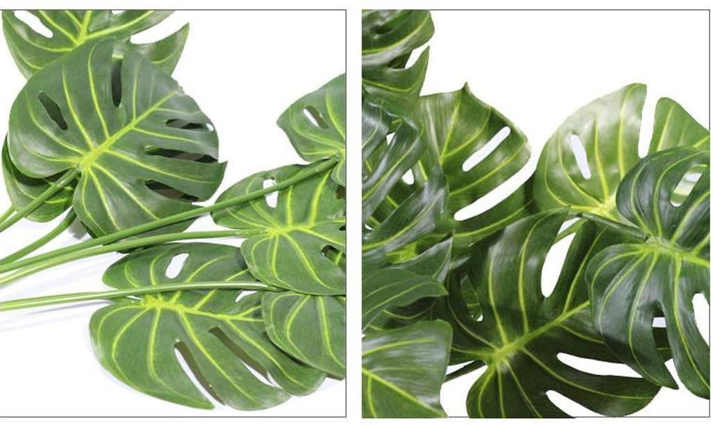 Yapay Çiçek Monstera Yaprağı Yeşil Renk 7 Başlı 7 Kafalı Yapay Yaprak