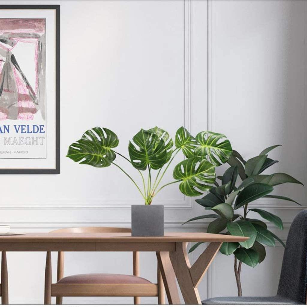 Yapay Çiçek Monstera Yaprağı Yeşil Renk 7 Başlı 7 Kafalı Yapay Yaprak