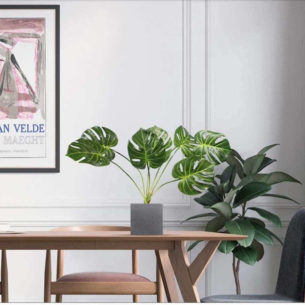 Yapay Çiçek Monstera Yaprağı Yeşil Renk 7 Başlı 7 Kafalı Yapay Yaprak