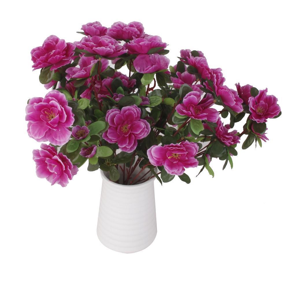 Yapay Çiçek Mor Açelya Demeti 7 Dallı 33*20cm