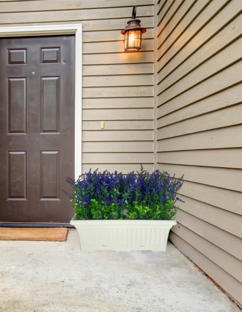 Yapay Çiçek Mor Lavanta Küpeşte Askılı Saksıda Balkon Çiçeği Çiçek Sepeti