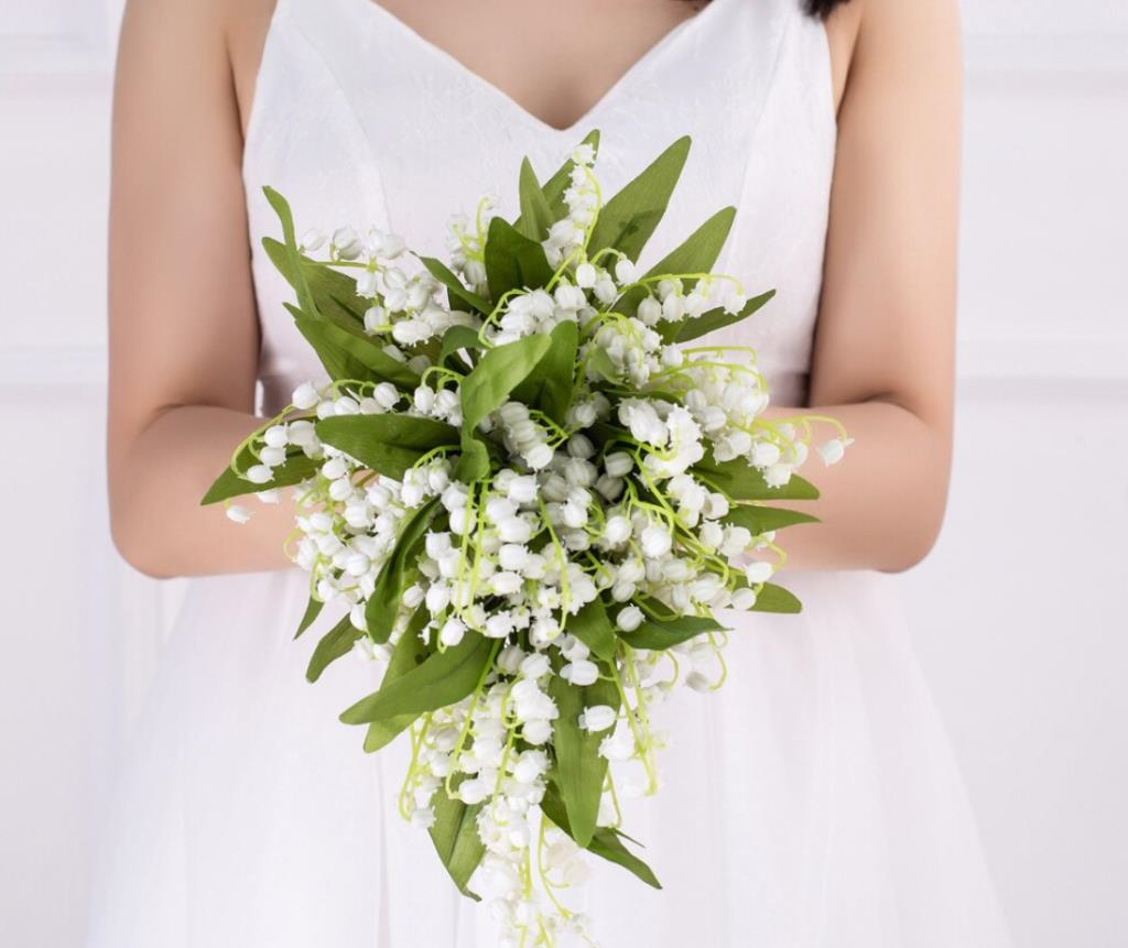 Yapay Çiçek Müge Çiçeği Beyaz Çan Çiçeği Lily Of The Valley Demet