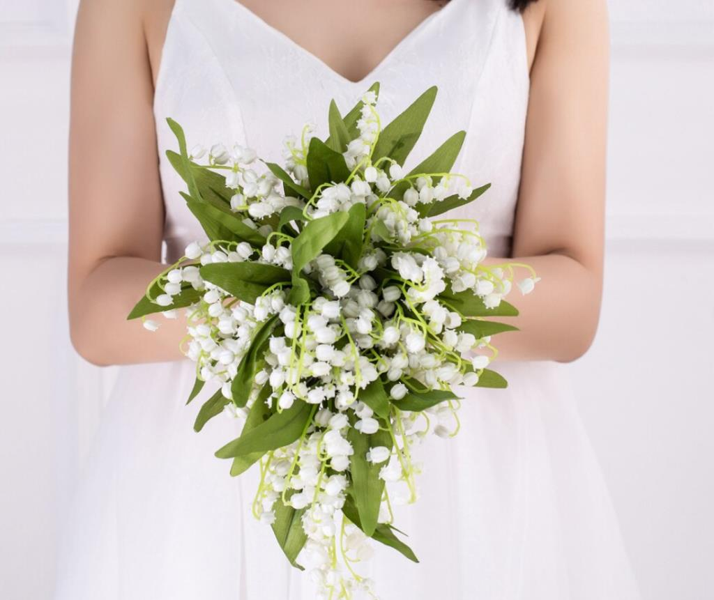 Yapay Çiçek Müge Çiçeği Beyaz Çan Çiçeği Lily Of The Valley Demet