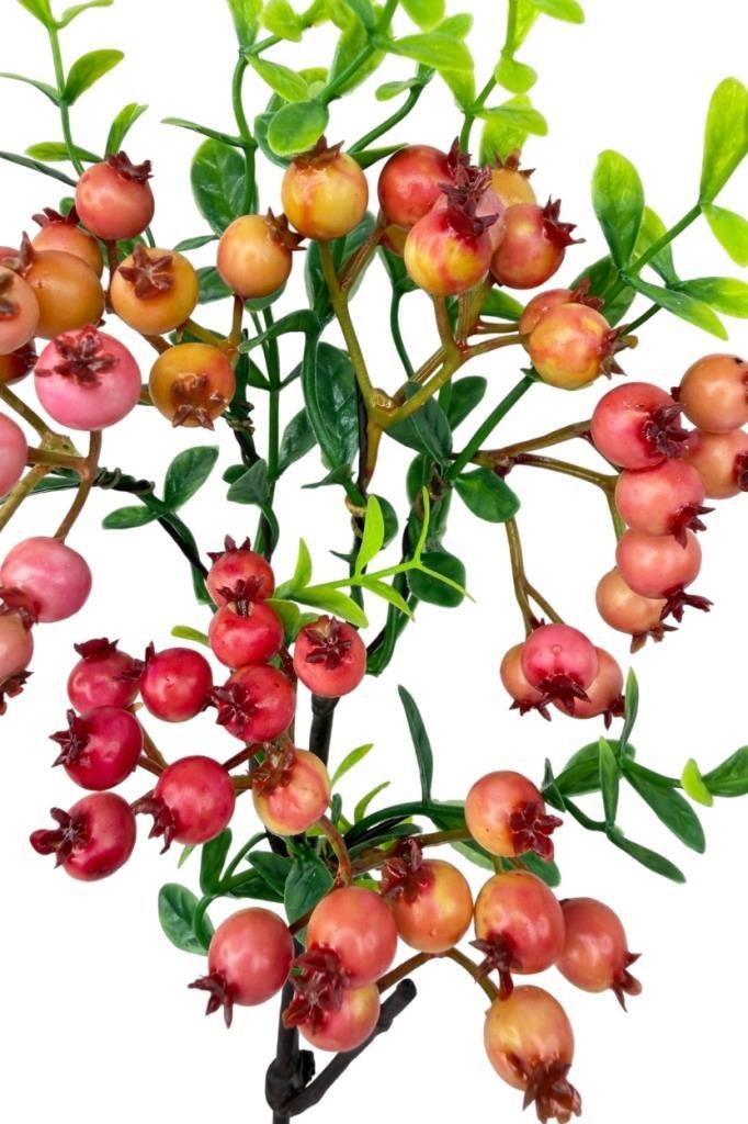Yapay Çiçek Nar Kokina Dalı 38cm Red Berry