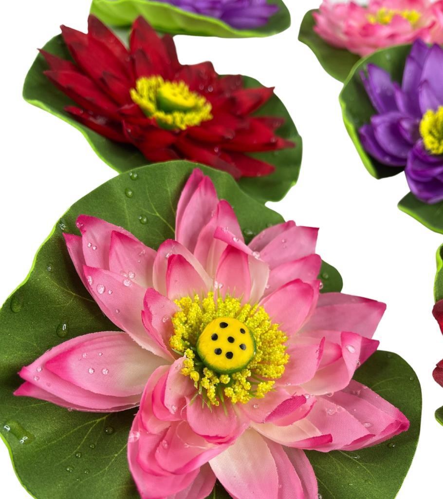 Yapay Çiçek Nilüfer Köpük Lotus Havuz Ve Akvaryum Dekoru 6ADET