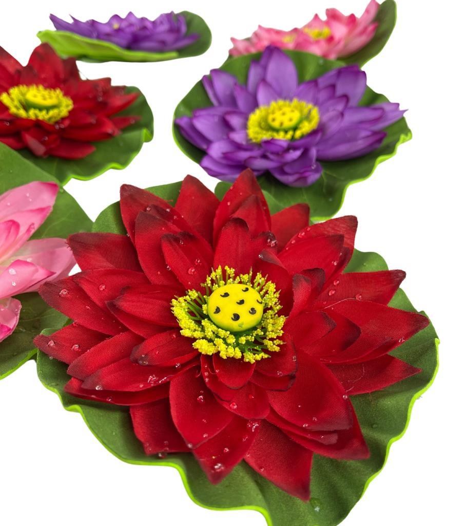 Yapay Çiçek Nilüfer Köpük Lotus Havuz Ve Akvaryum Dekoru 6ADET