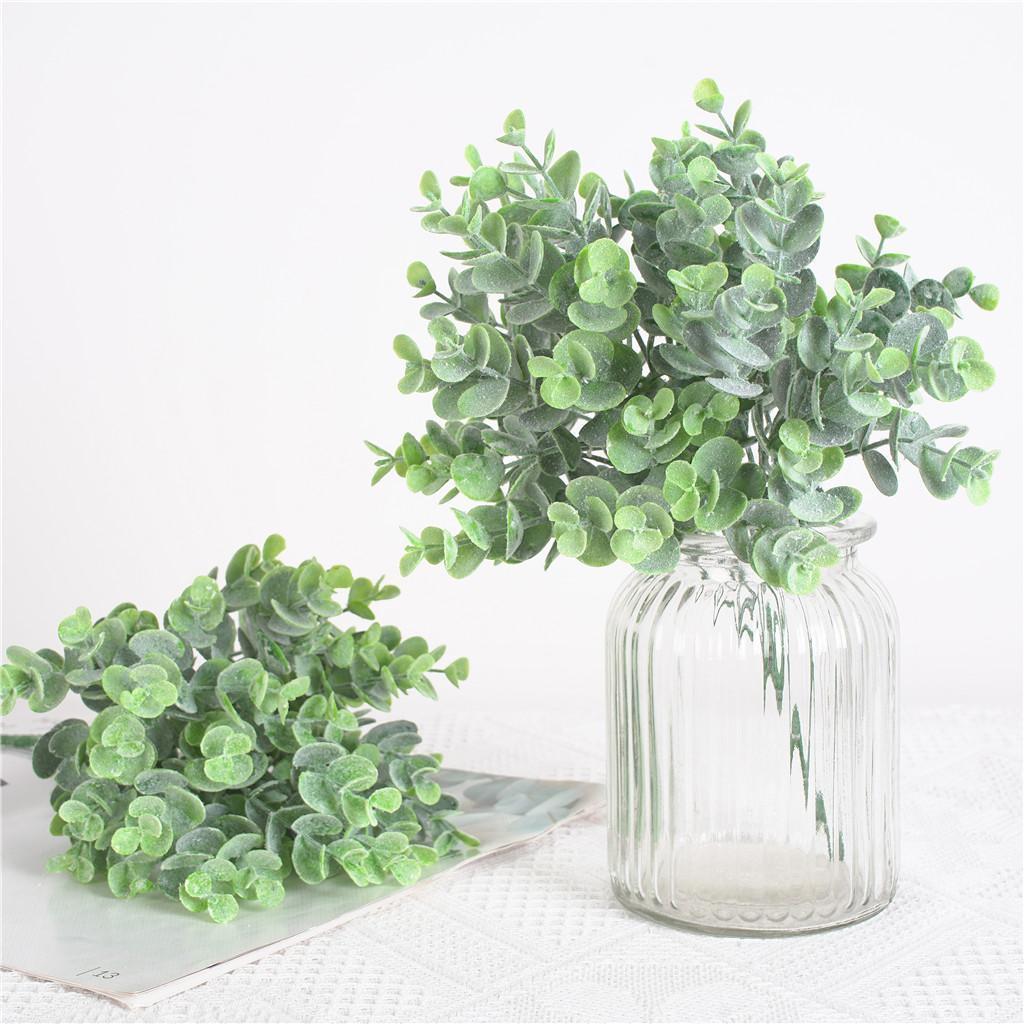 Yapay Çiçek Okaliptus Şimşir Demeti Pudralı Pastel Yeşil Garnitür Aradal Dekoratif Yapay Bitki