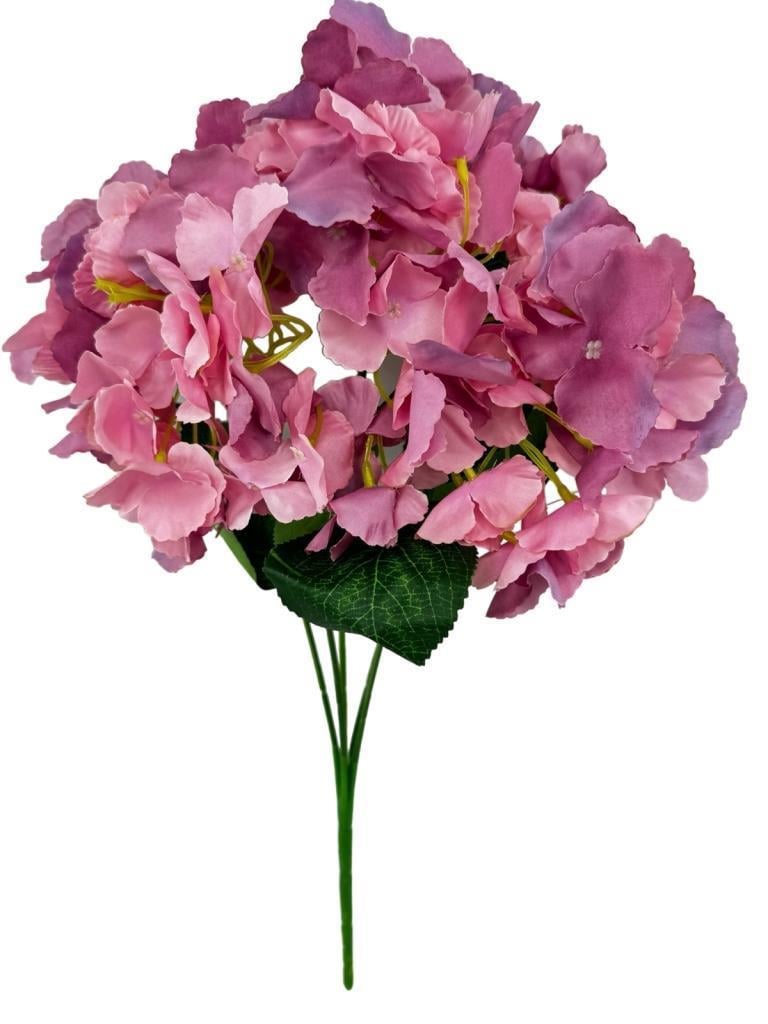 Yapay Çiçek Ortanca Çiçeği Demeti 43 cm Pembelila