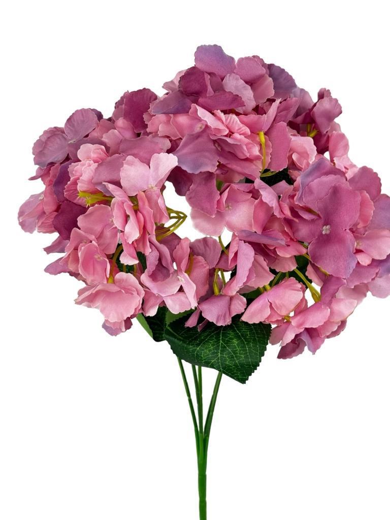 Yapay Çiçek Ortanca Çiçeği Demeti 43 cm Pembelila