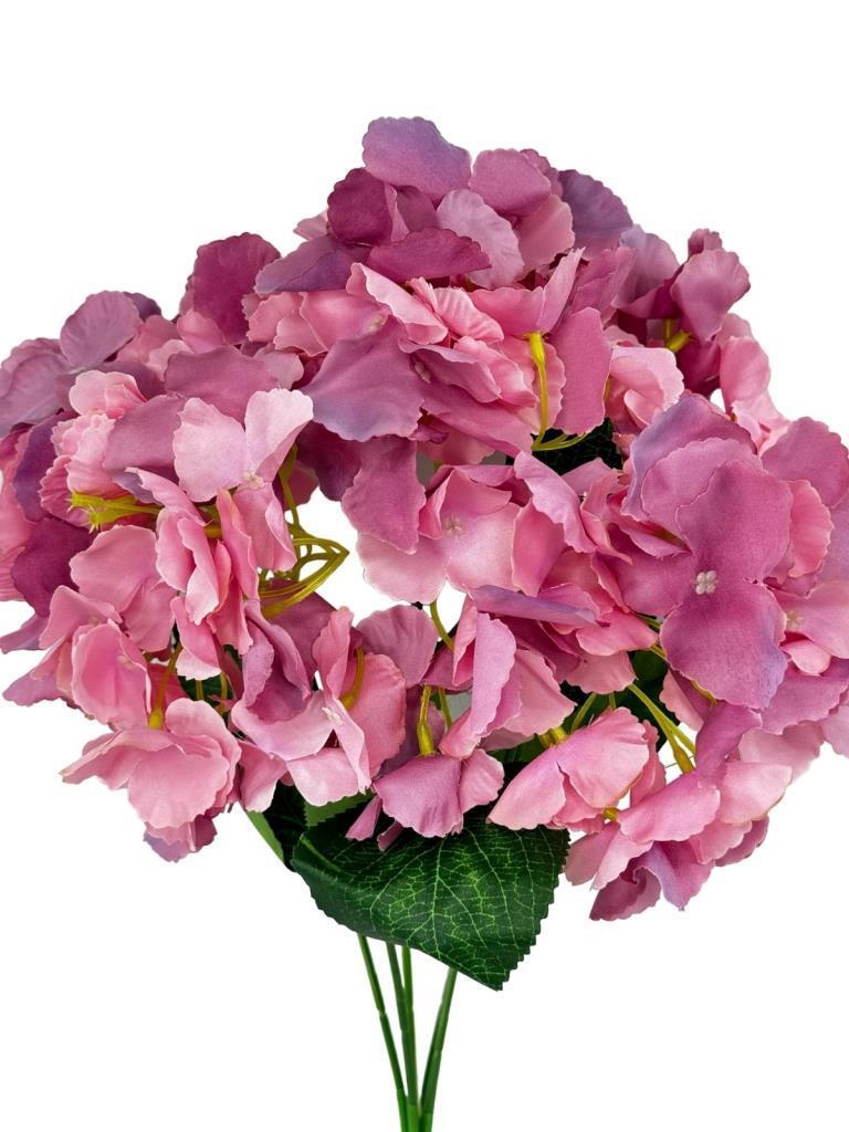 Yapay Çiçek Ortanca Çiçeği Demeti 43 cm Pembelila
