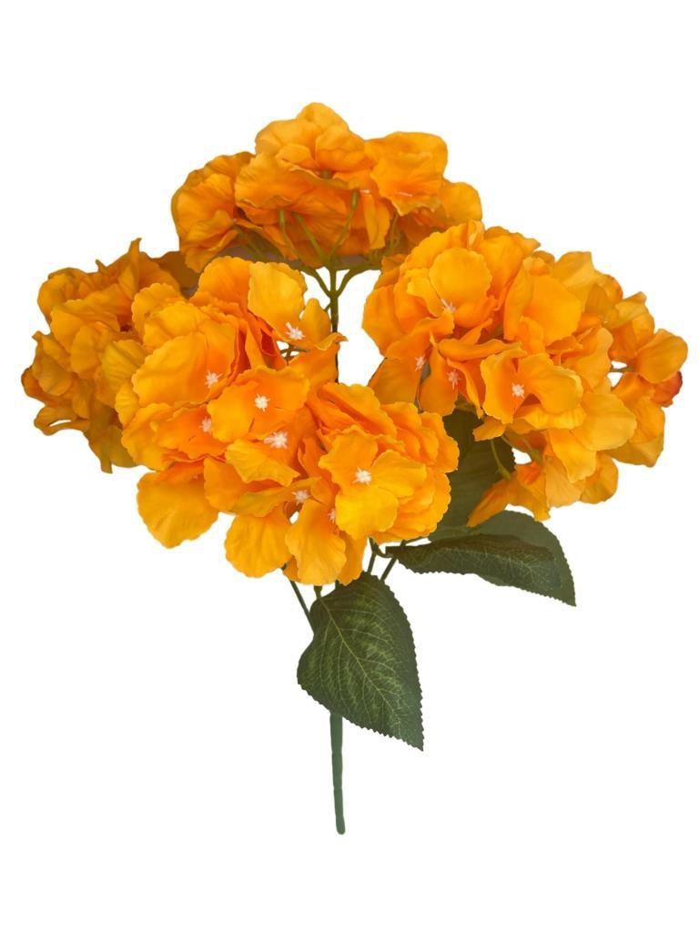 Yapay Çiçek Ortanca Çiçeği Demeti 43 cm Somon Orange