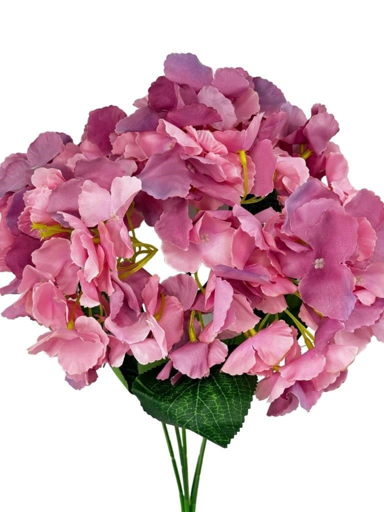 Yapay Çiçek Ortanca Çiçeği Demeti 43 cm Pembelila