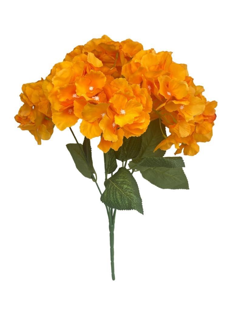 Yapay Çiçek Ortanca Çiçeği Demeti 43 cm Somon Orange