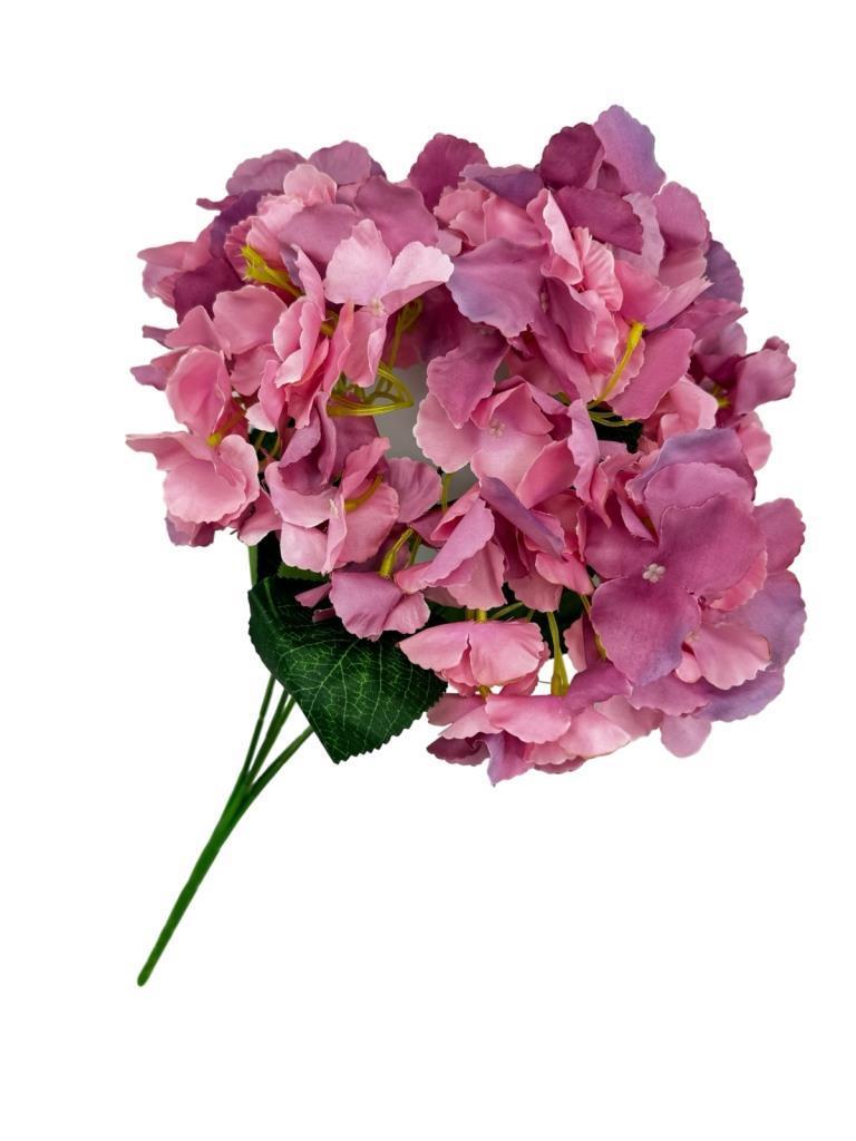 Yapay Çiçek Ortanca Çiçeği Demeti 43 cm Pembelila