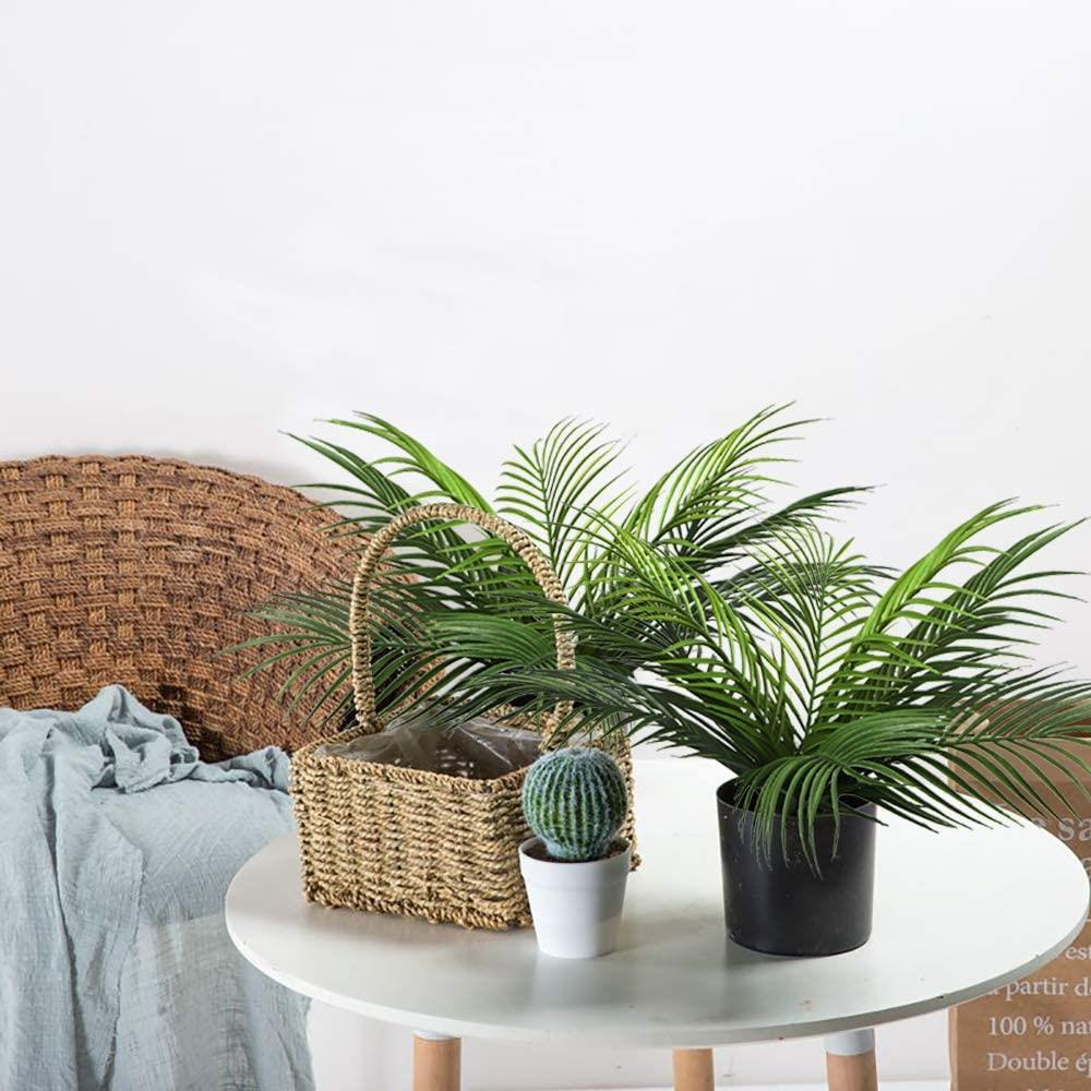 Yapay Çiçek Palmiye Yaprağı Yapay Yaprak 9 Dallı Demet Yapay Areka Yaprağı