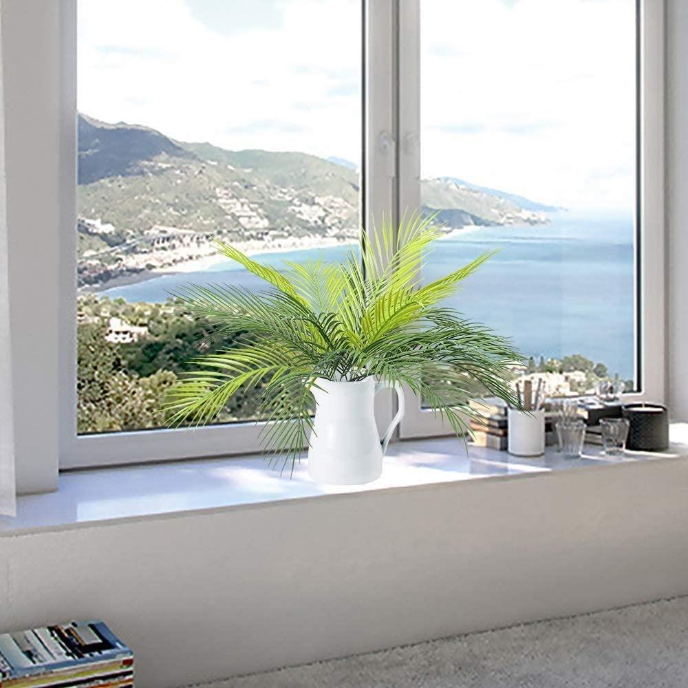 Yapay Çiçek Palmiye Yaprağı Yapay Yaprak 9 Dallı Demet Yapay Areka Yaprağı