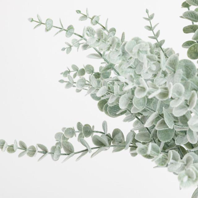 Yapay Çiçek Pastel Karlı Okaliptus 48cm 5Dallı Uzun Dal Eucalyptus