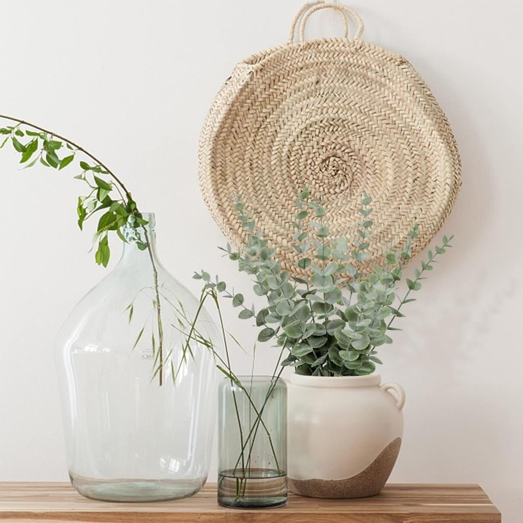 Yapay Çiçek Pastel Silikon Okaliptus 42cm 5Dallı Demet Eucalyptus