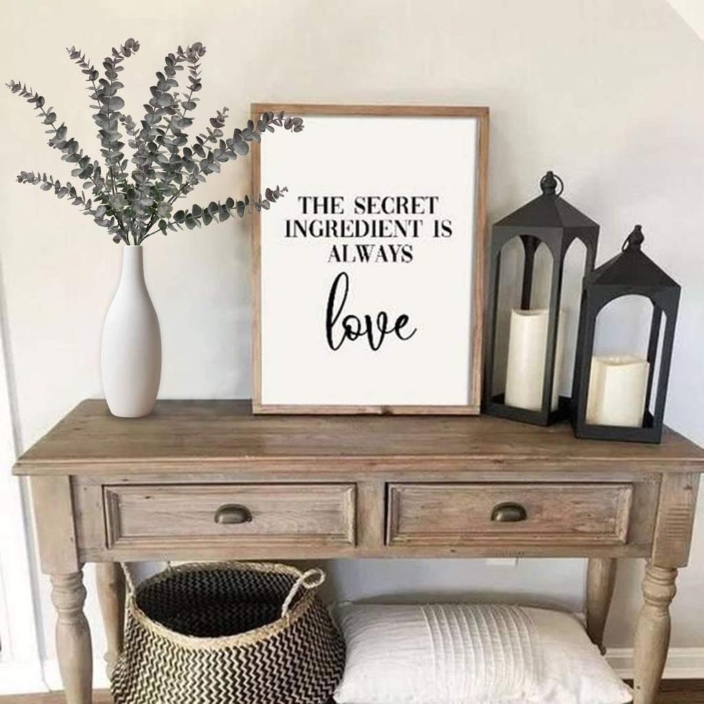 Yapay Çiçek Pastel Yeşil Kahverengi Okaliptus 48cm 3Dallı Uzun Dal Eucalyptus