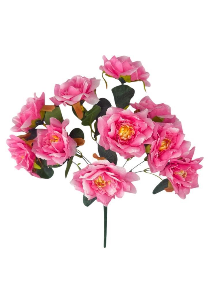 Yapay Çiçek Pembe 10lu Gül Demeti 40*30cm