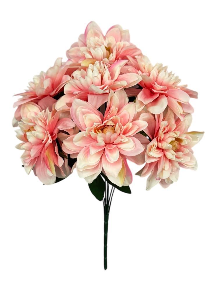 Yapay Çiçek Pembe Açık 7li Yıldız Çiçeği Demeti 40*30cm