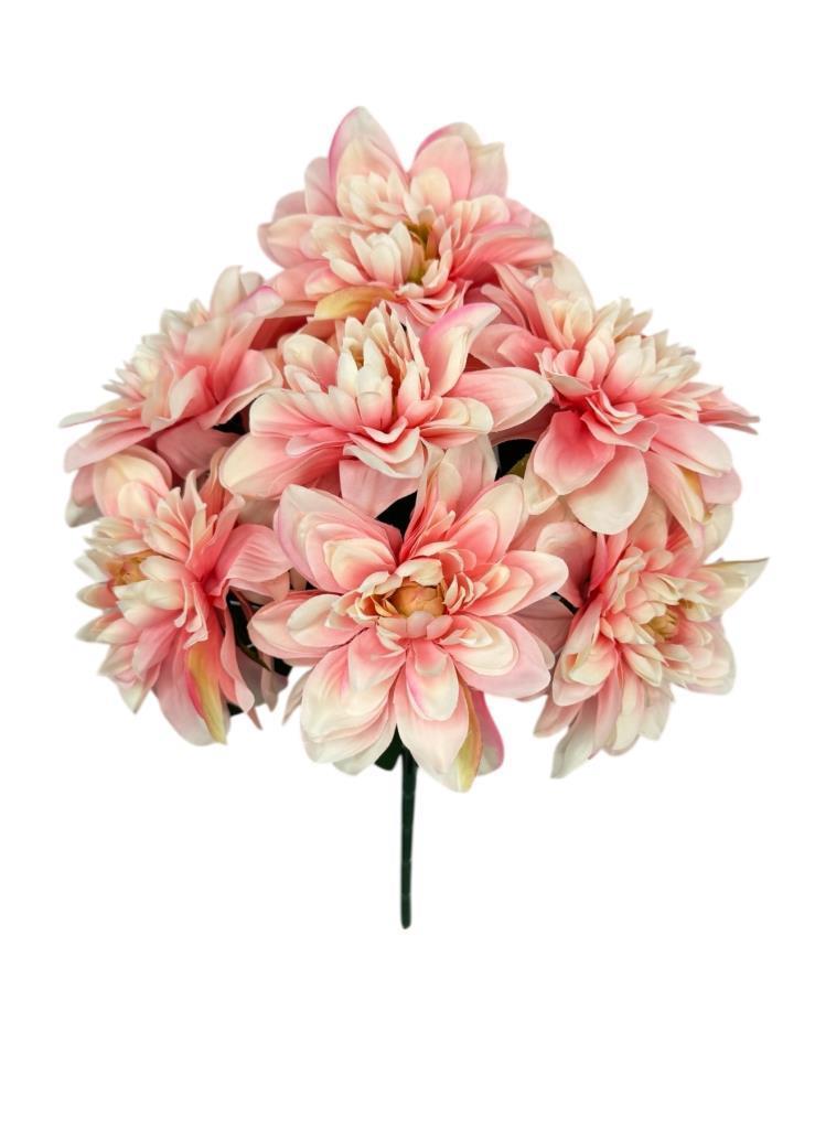 Yapay Çiçek Pembe Açık 7li Yıldız Çiçeği Demeti 40*30cm