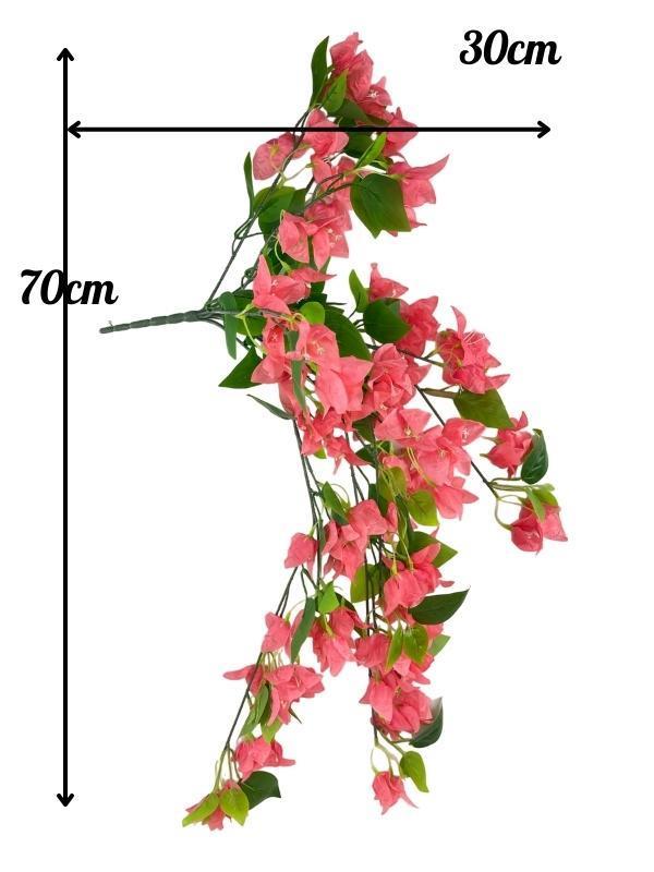 Yapay Çiçek Pembe Begonvil Çiçeği 8Dallı 70cm Sarkan Çiçek