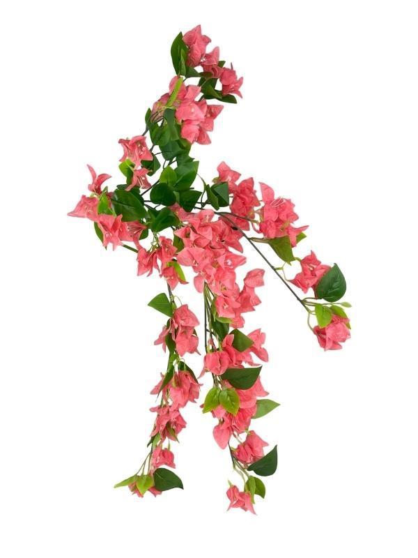 Yapay Çiçek Pembe Begonvil Çiçeği 8Dallı 70cm Sarkan Çiçek