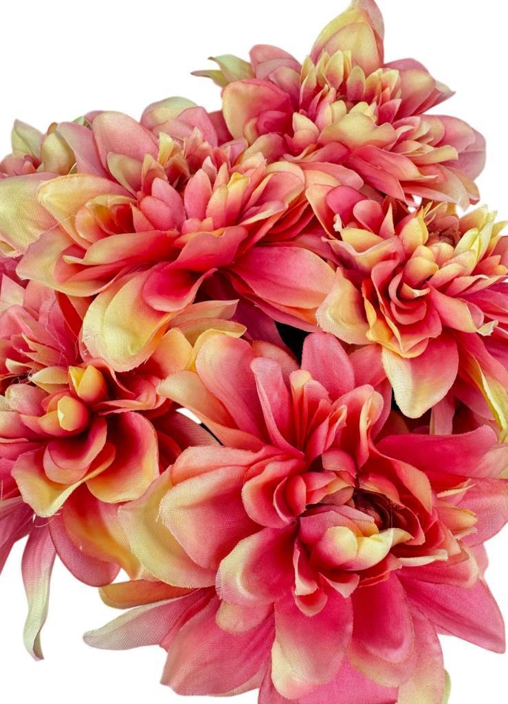 Yapay Çiçek Pembe Koyu 7li Yıldız Çiçeği Demeti 40*30cm