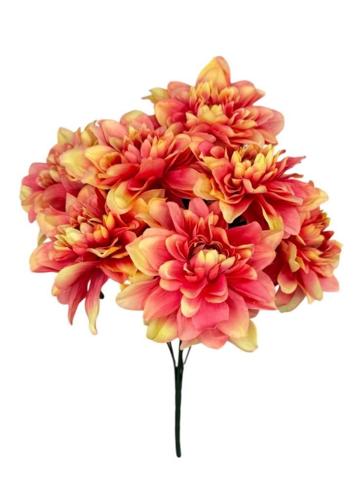 Yapay Çiçek Pembe Koyu 7li Yıldız Çiçeği Demeti 40*30cm