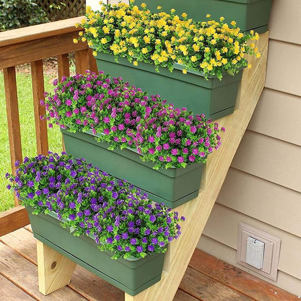 Yapay Çiçek PEMBE Mineli Şimşir Dekoratif Yapay Bitki