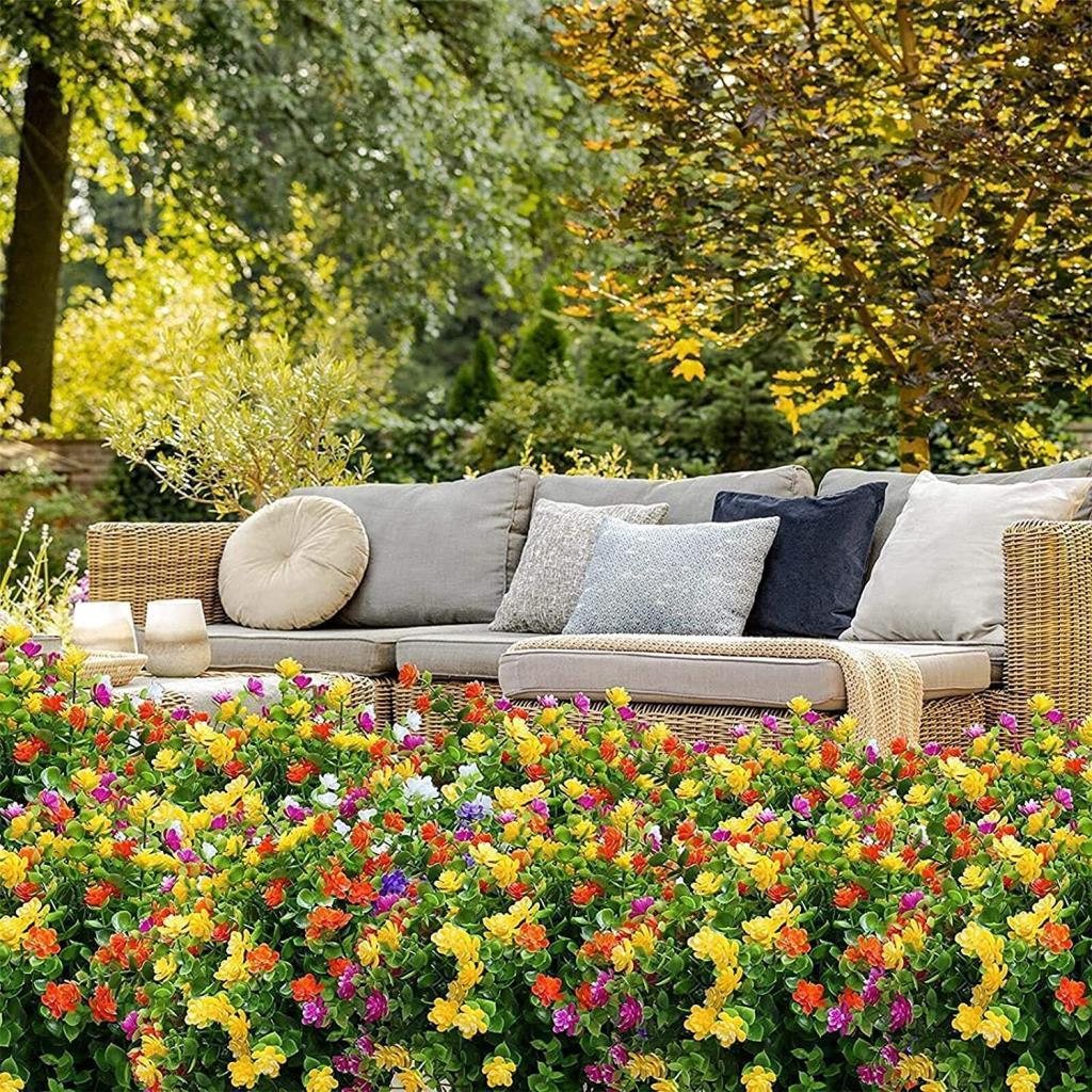 Yapay Çiçek PEMBE Mineli Şimşir Dekoratif Yapay Bitki