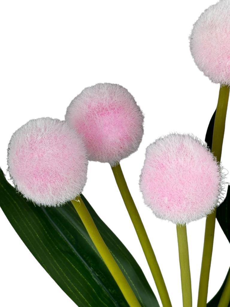 Yapay Çiçek Pembe Pompon Çiçeği Dekoratif Yapay Çiçek 30*20cm