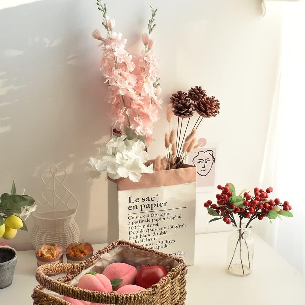 Yapay Çiçek Pembe Sümbül Tek Dal Tomurcuklu 85*15cm Kumaş Çiçek Uzun Dal