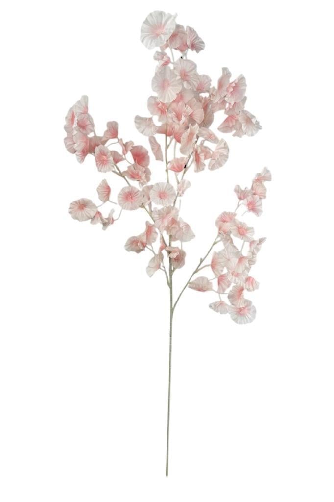 Yapay Çiçek Pembe Zambak Tek Dal 90*35cm Kumaş Çiçek Uzun Dal