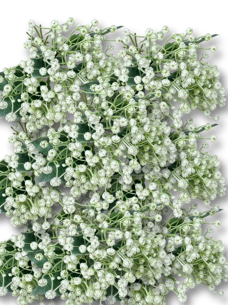 Yapay Çiçek Plastik Beyaz Cipso Tohumcuk Demeti 5 Dallı Gelin Çiçeği Ve Aranjman Aradal Çiçeği 30cm